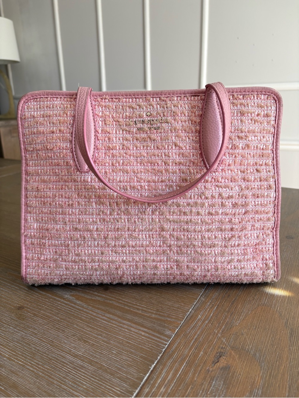 kate spade Pink Tweed Top-Handle Purse